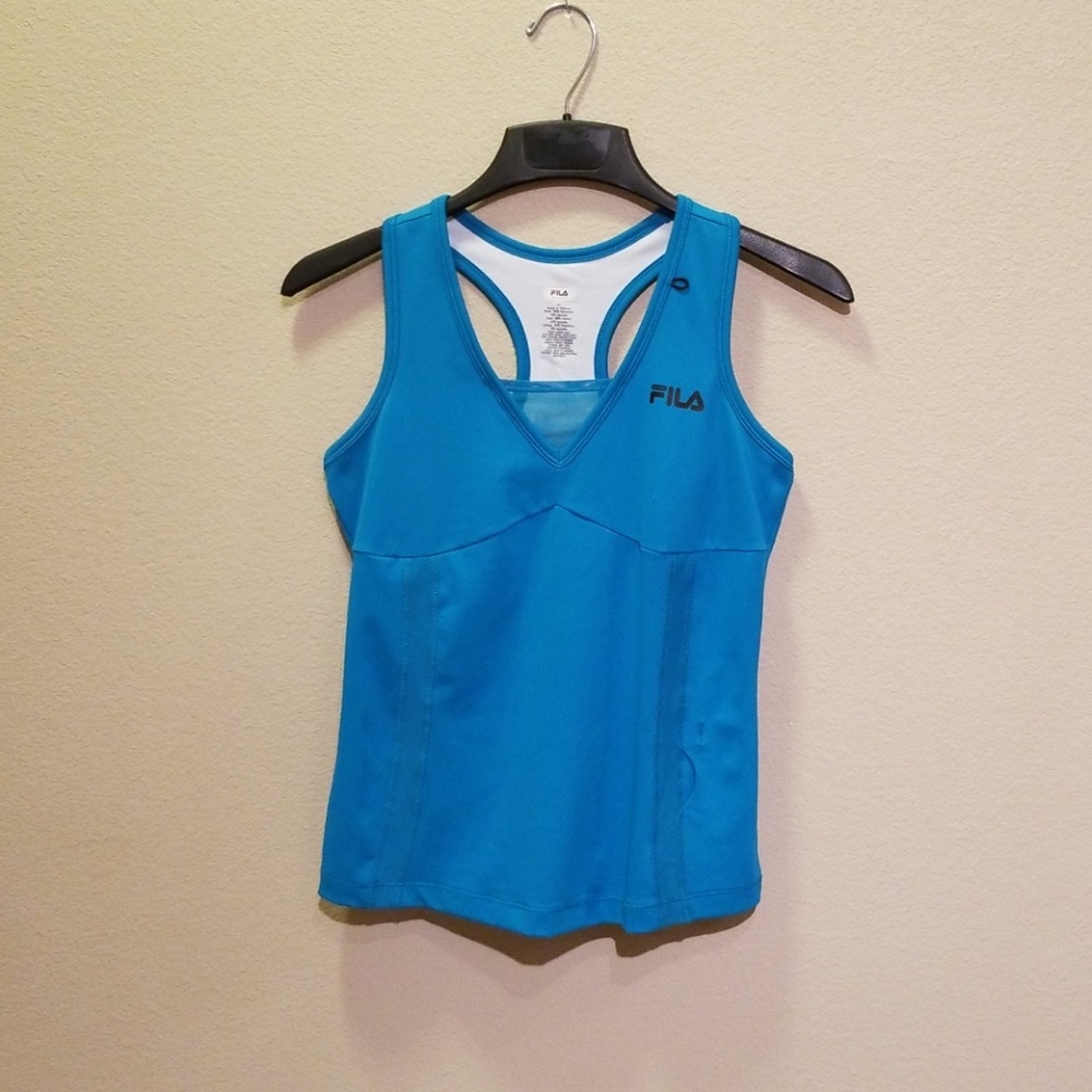 NWOT FILA Sport racerback tennis top turquoise, M